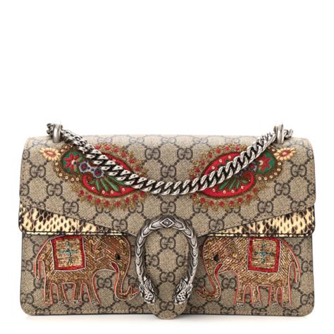 gucci dionysus elephant|Dionysus small shoulder bag in light brown suede .